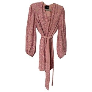 Retrofete sequin mini wrap dress